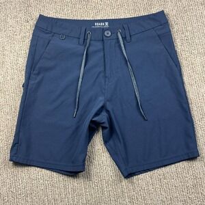 Roark Artifacts of Adventure Mens Navy Blue Hybrid Shorts Size 30 Stretch Hiking